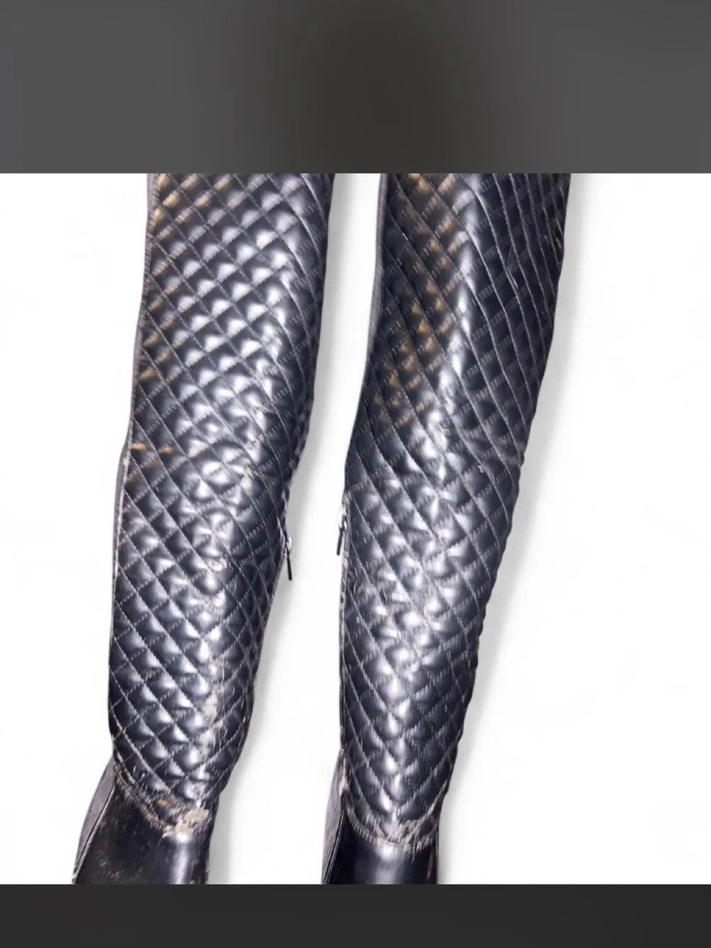💎Quilted Over-the-Knee Women's Boots - Black 🌸 Size 6